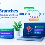 Git branches showing feature development and merging